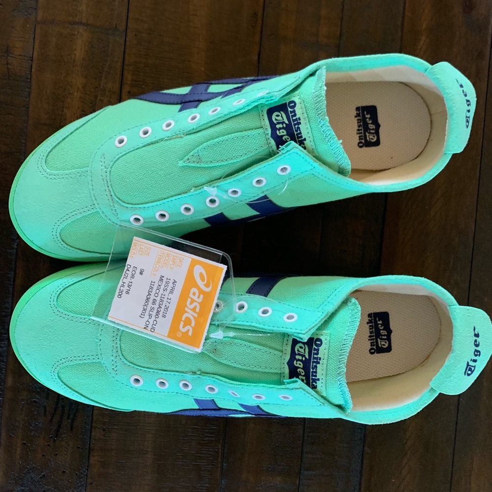 New Onitsuka Tiger Mexico 66 Slip-On, Green/Navy